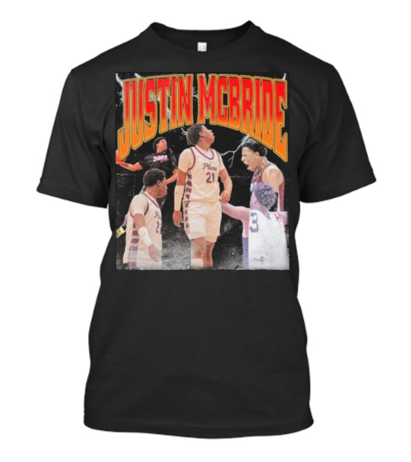 Justin McBride Basketball Player Action Collage T-Shirt