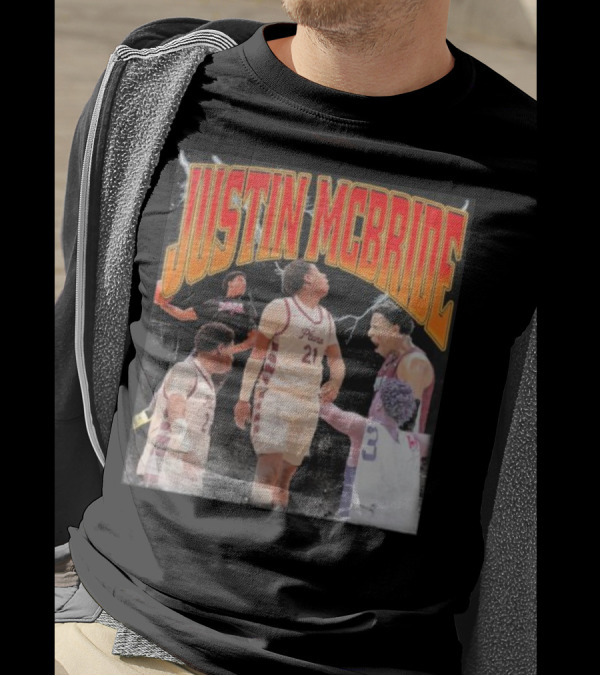 Justin McBride Basketball Player Action Collage T-Shirt