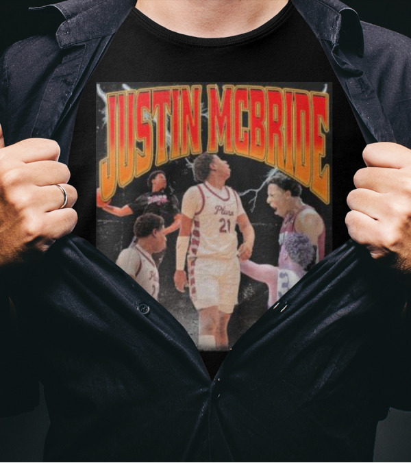 Justin McBride Basketball Player Action Collage T-Shirt