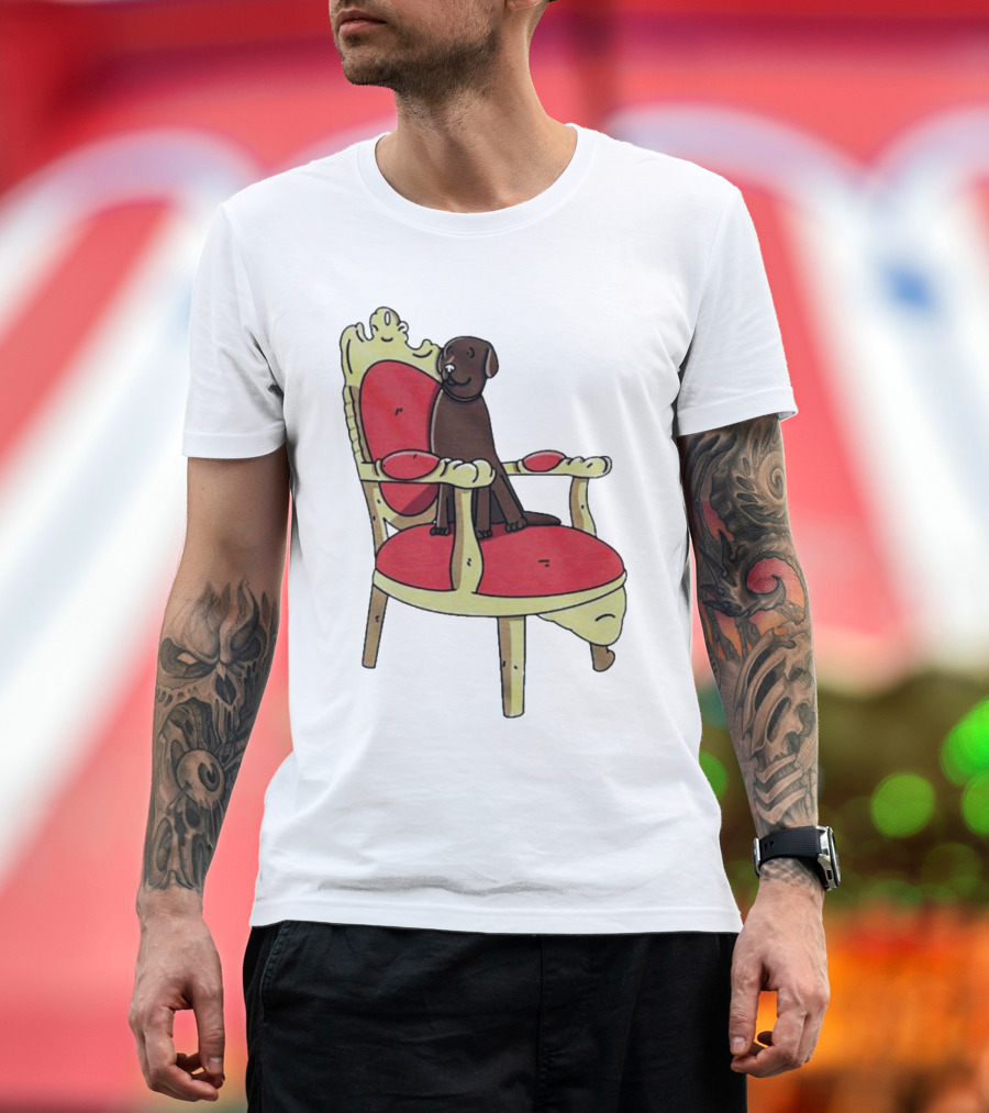 Win The Dog on a Royal Throne Chair T-Shirt