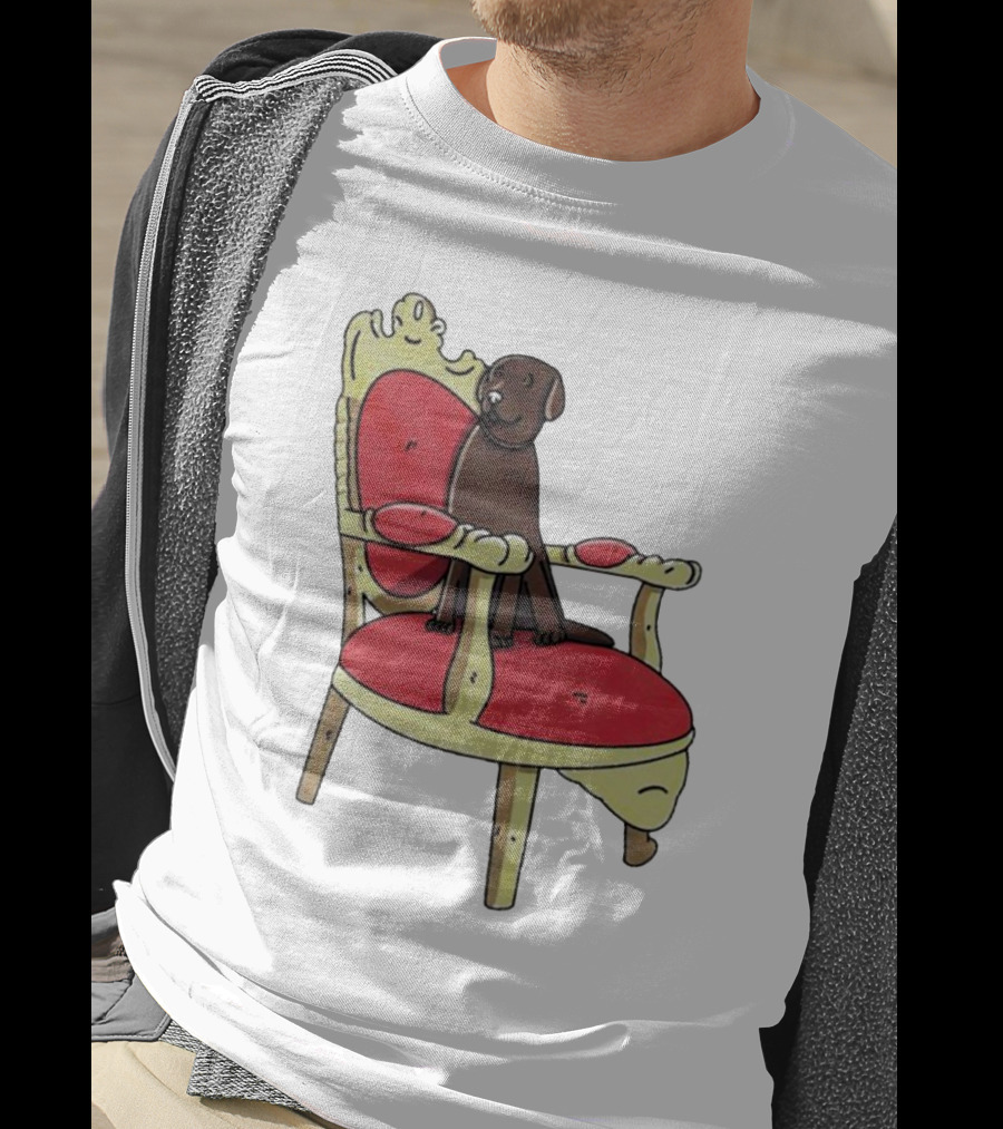 Win The Dog On A Royal Throne Chair T-Shirt