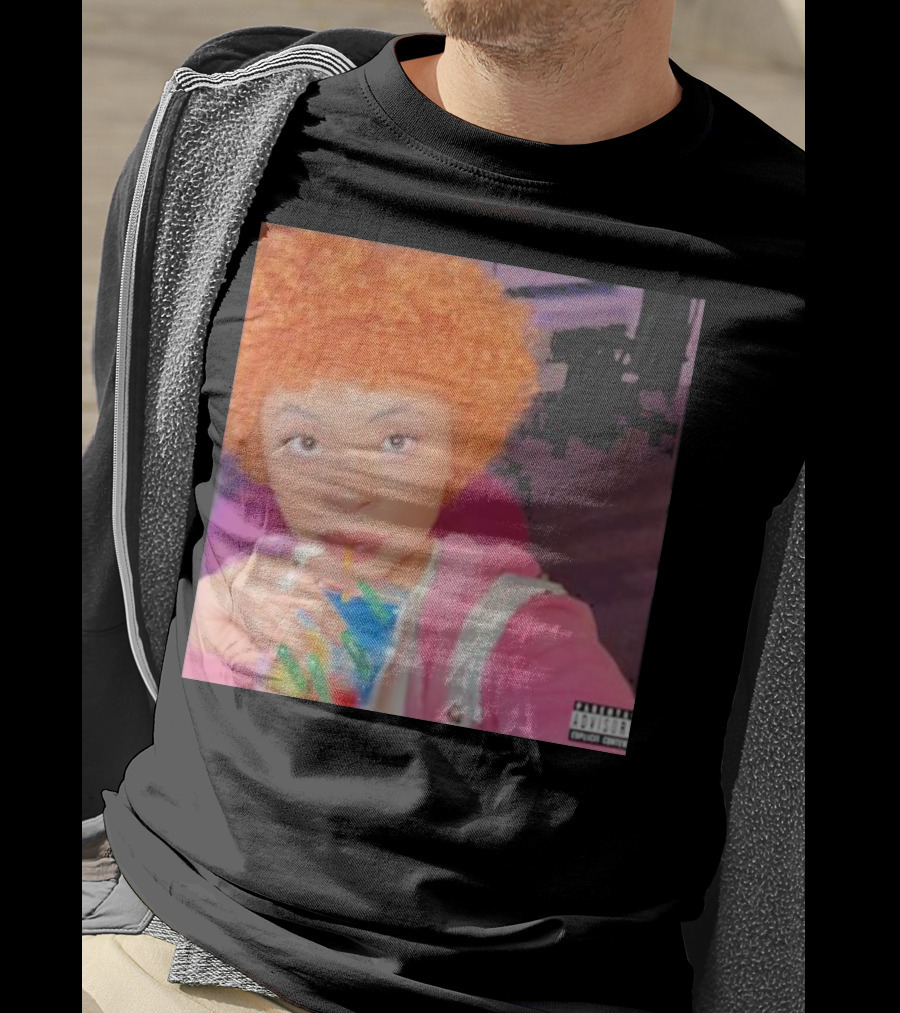 Ice Spice Drinking Colorful Beverage Parental Advisory T-Shirt