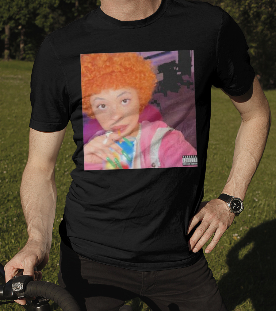 Ice Spice Drinking Colorful Beverage Parental Advisory T-Shirt