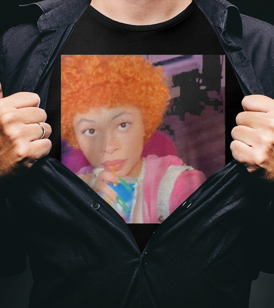 Ice Spice Drinking Colorful Beverage Parental Advisory T-Shirt