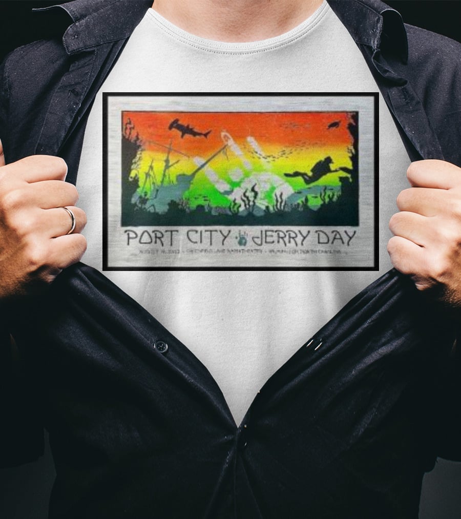 Port City Jerry Day August 29 Greenfield Lake Wilmington North Carolina T-Shirt