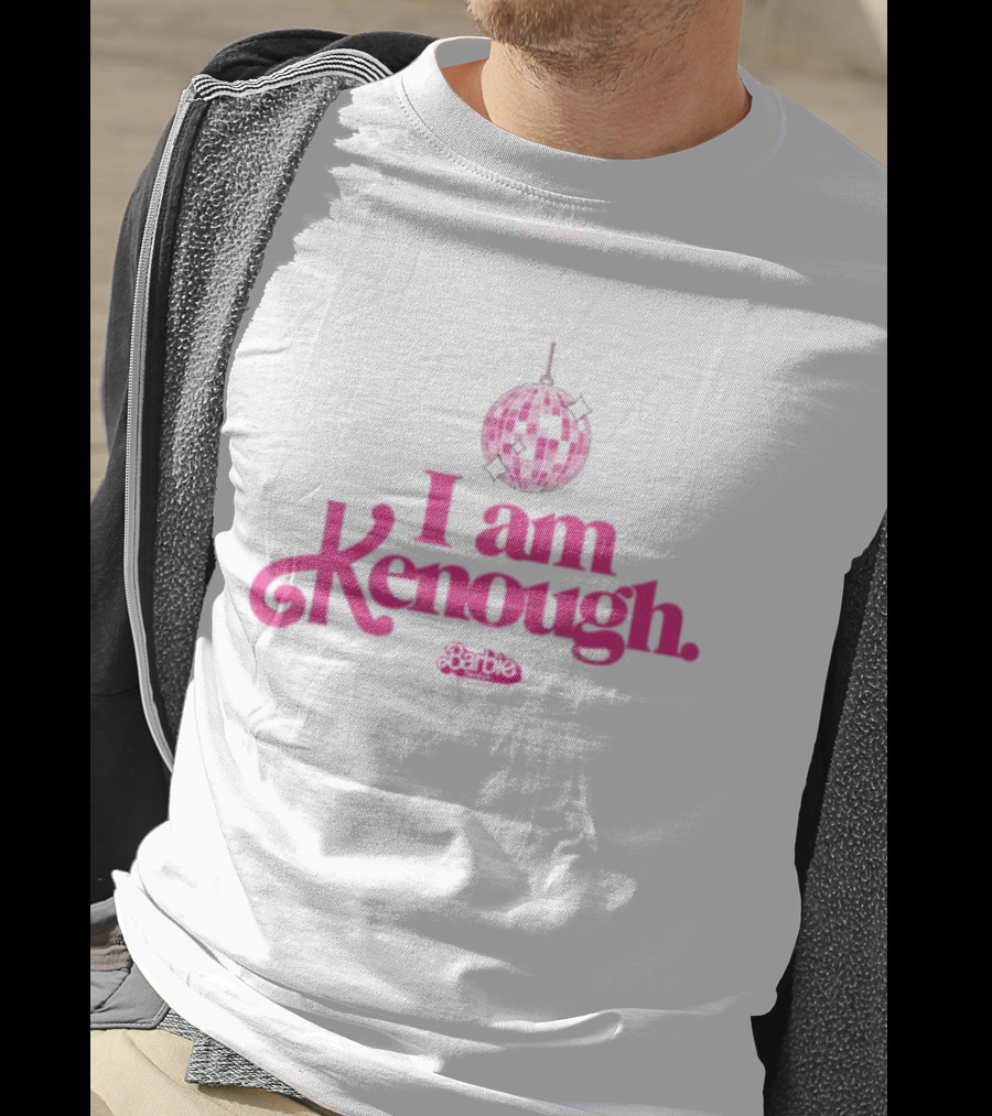 Barbie The Movie I Am Kenough Pink Disco Ball T-Shirt