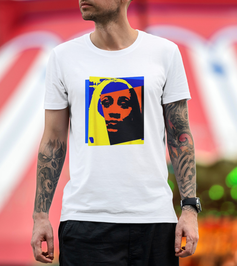 Fani Willis Abstract Face Pop Art Style Vibrant Colors T-Shirt