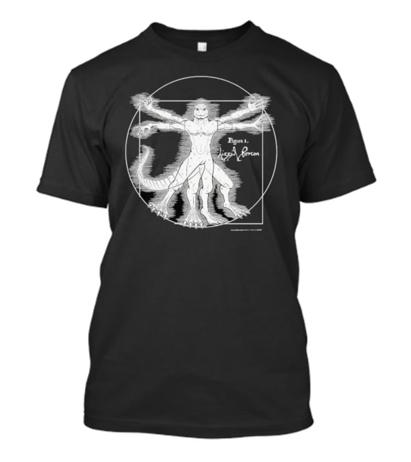 Vitruvian Lizzid Peeple Figure 1 Lizzie Person T-Shirt