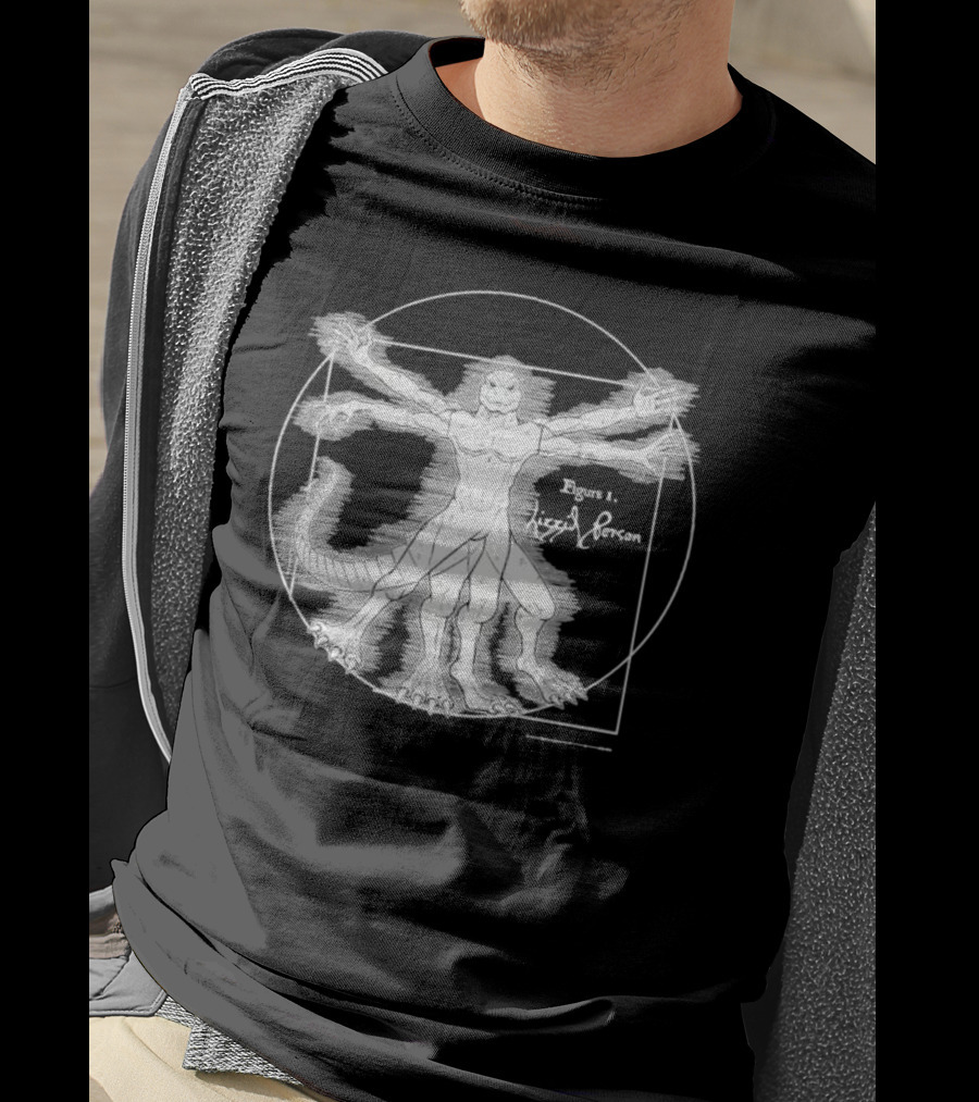 Vitruvian Lizzid Peeple Figure 1 Lizzie Person T-Shirt