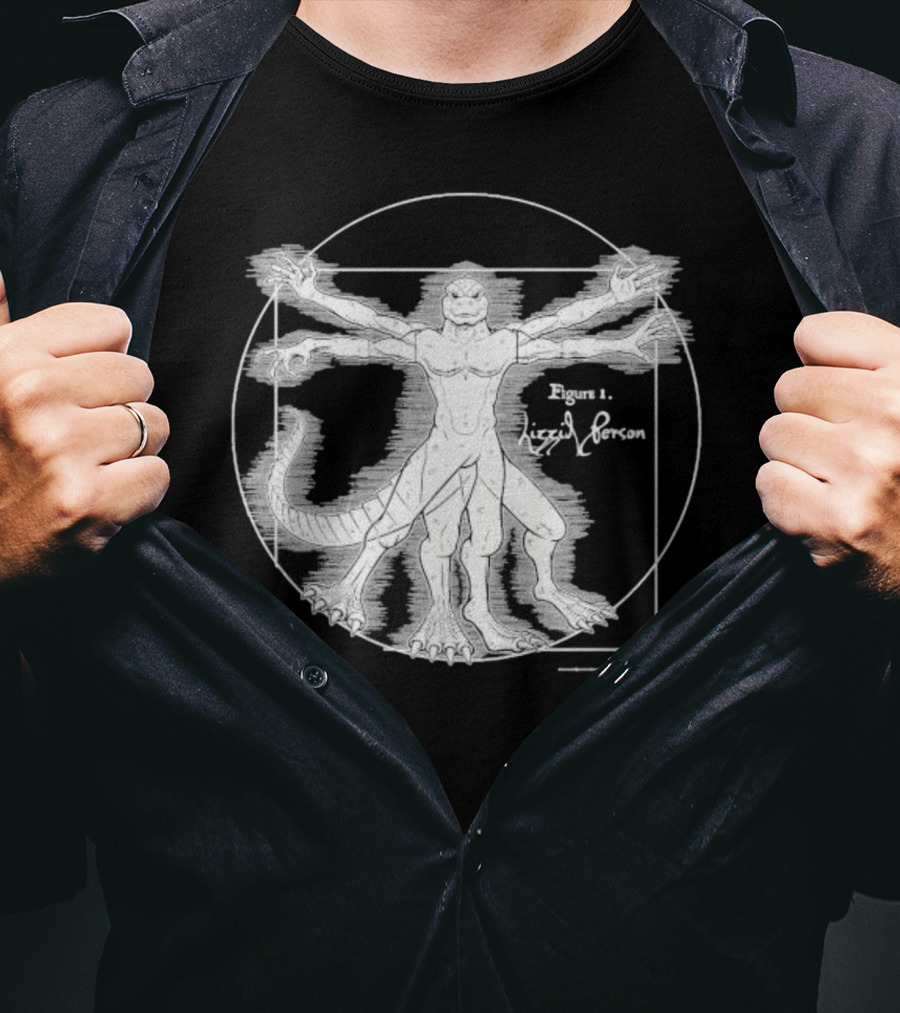 Vitruvian Lizzid Peeple Figure 1 Lizzie Person T-Shirt