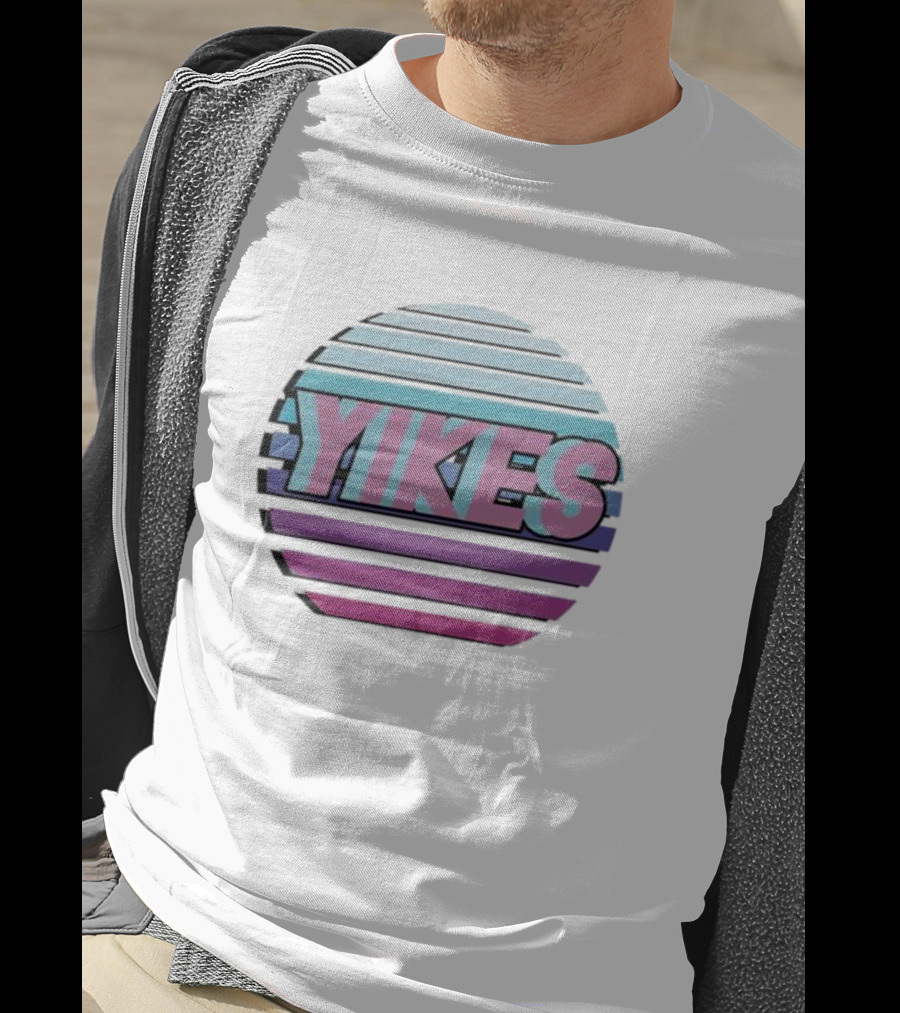 Yikes Retro Pastel Circle Stripe Aesthetic T-Shirt