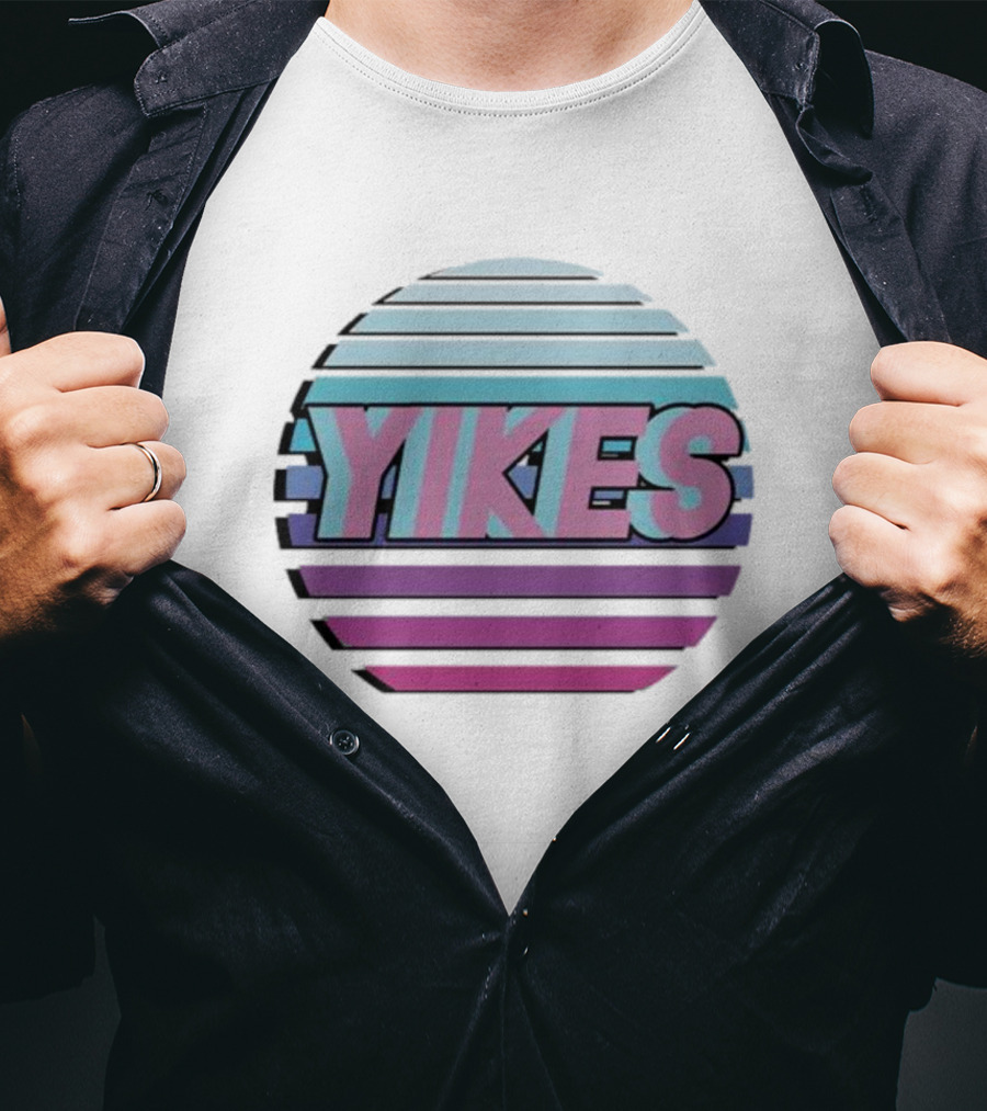 Yikes Retro Pastel Circle Stripe Aesthetic T-Shirt