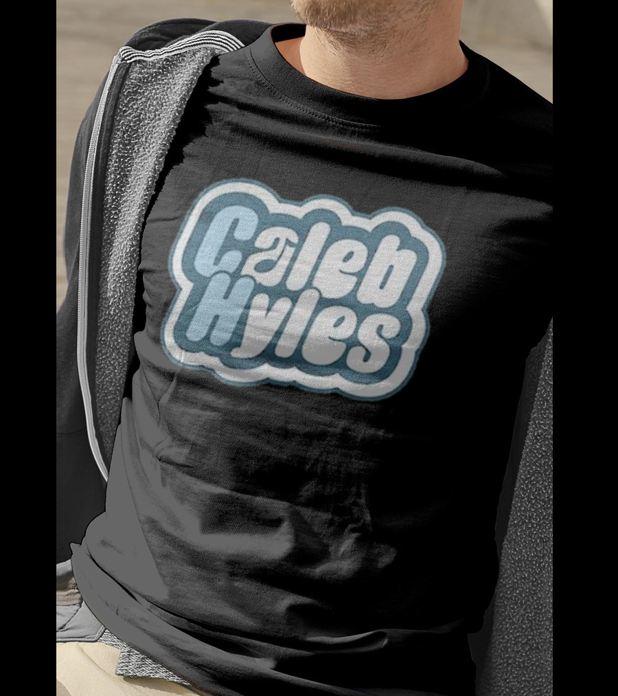 Caleb Hyles Caleb Hyles Logo Blue Bubble Text T-Shirt