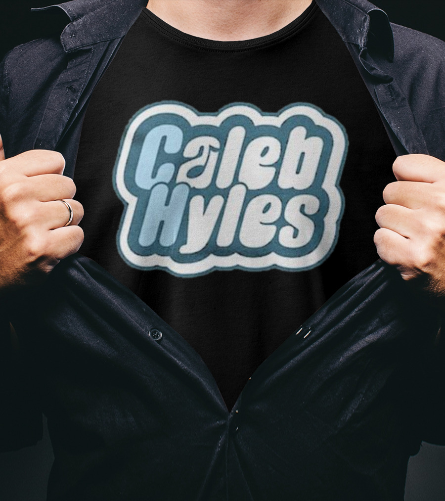 Caleb Hyles Caleb Hyles Logo Blue Bubble Text T-Shirt