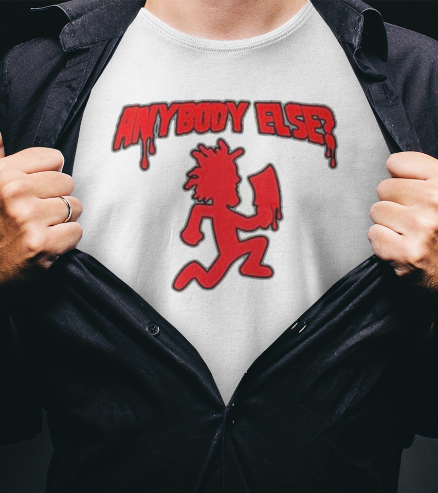 Anybody Else Hatchet Man Red Dripping Text T-Shirt