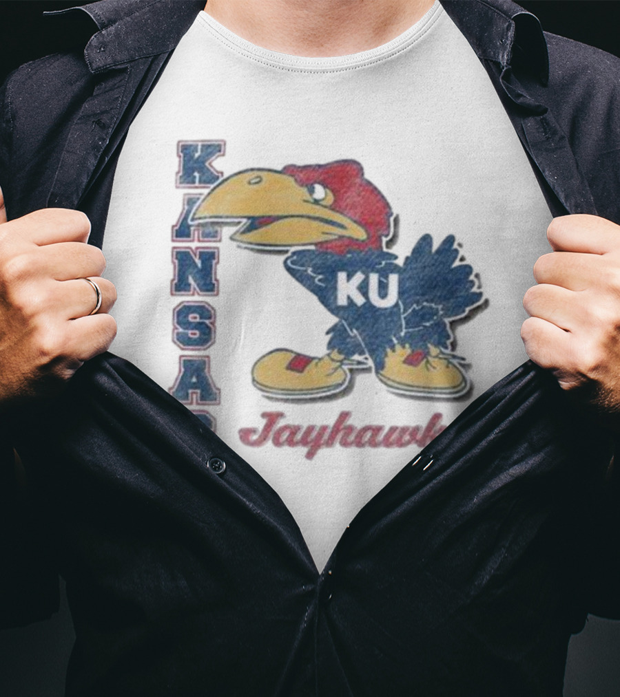 KANSAS KU Jayhawks Retro Throwback '47 Franklin T-Shirt