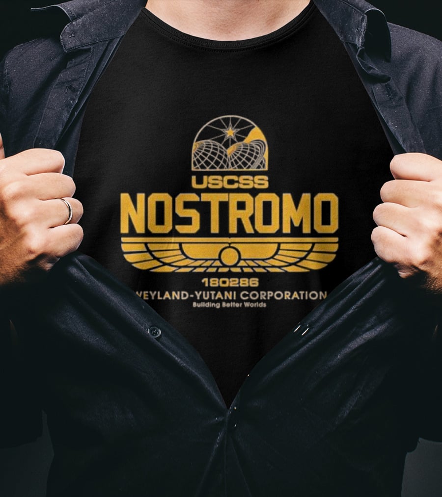 USCSS Nostromo 180286 Weyland Yutani Corporation Building Better Worlds Emblem T-Shirt