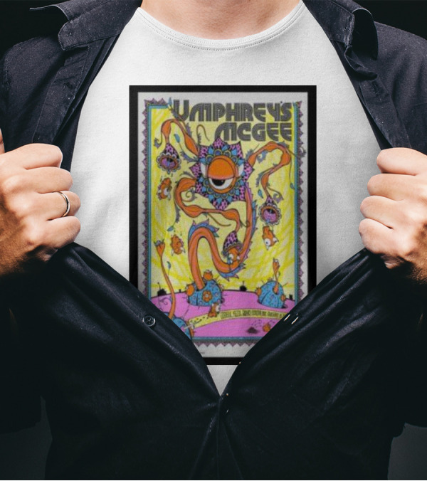 Umphrey’s McGee Grand Rapids Extraterrestrial Creature With Wild Tentacles And Eye In Psychedelic Colors T-Shirt