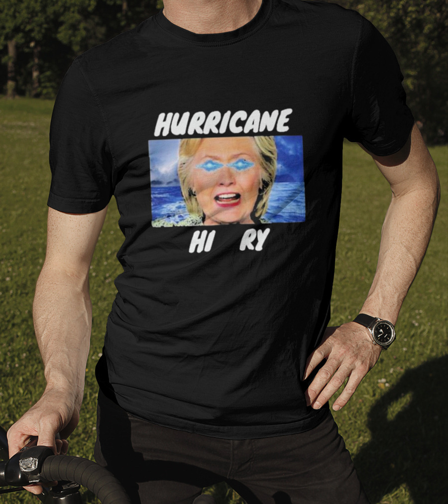 Hurricane Hilary Storm Face With Ocean And Lightning Eyes T-Shirt