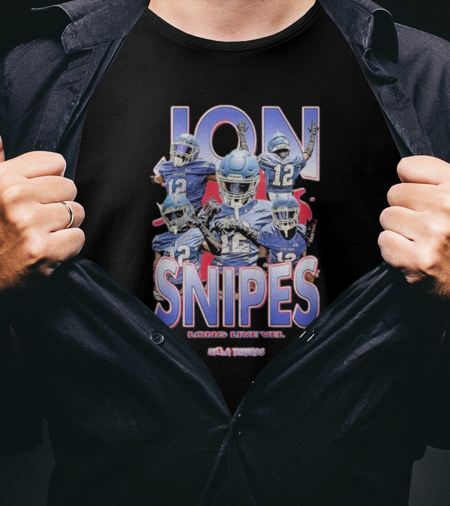 JON SNIPES LONG LIVE VEL NYC THREADS 12 Football T-Shirt