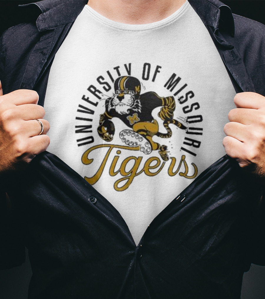 University Of Missouri Tigers Football Mascot Running Tiger T-Shirt