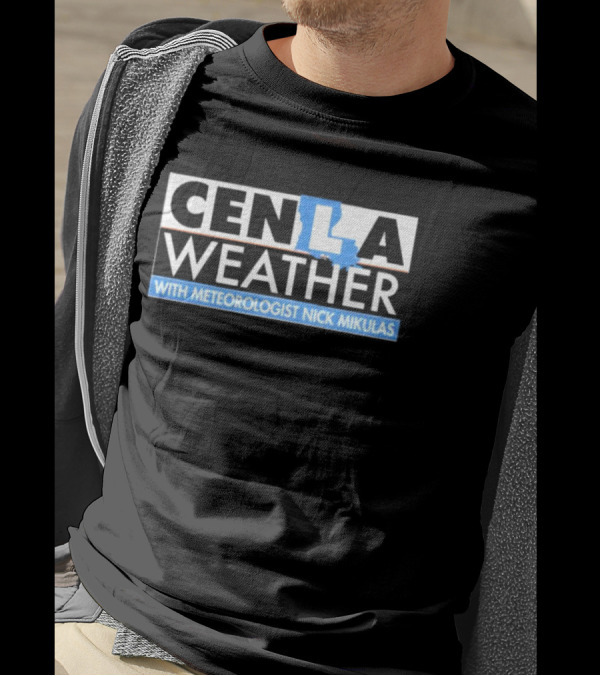 Cenla Weather With Meteorologist Nick Mikulas Louisiana Map T-Shirt