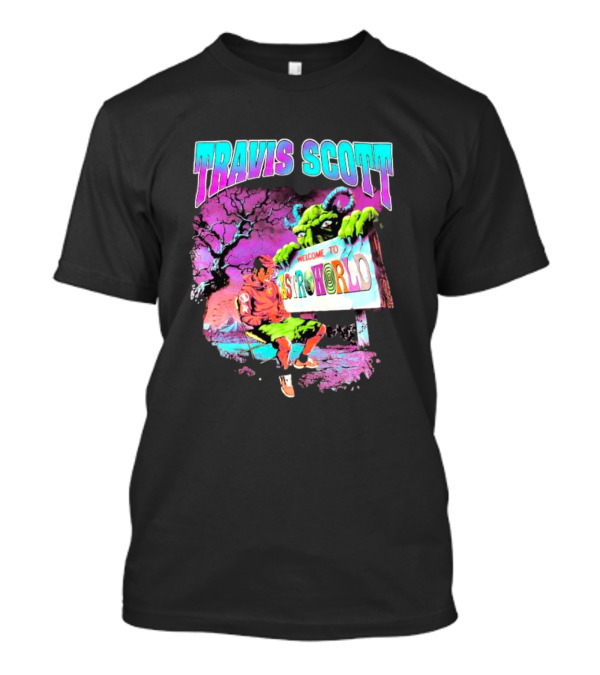 Travis Scott Welcome To Astroworld Bootleg Style Monster Scene T-Shirt