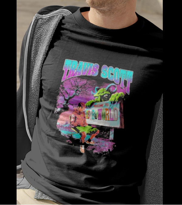 Travis Scott Welcome To Astroworld Bootleg Style Monster Scene T-Shirt