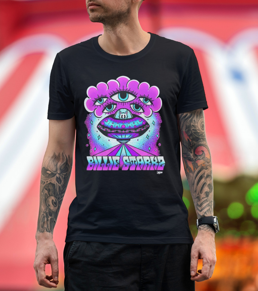 Billie Starks AEW Close Encounters UFO Alien Eyes T-Shirt