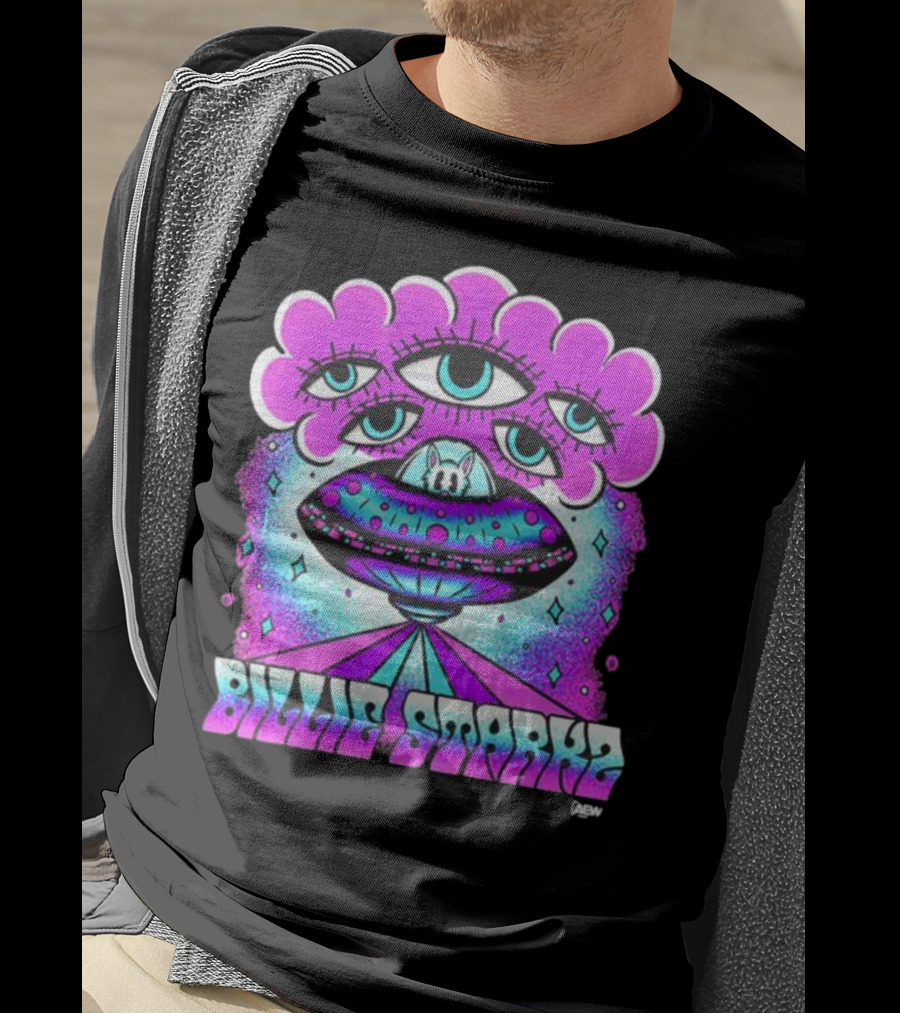 Billie Starks AEW Close Encounters UFO Alien Eyes T-Shirt