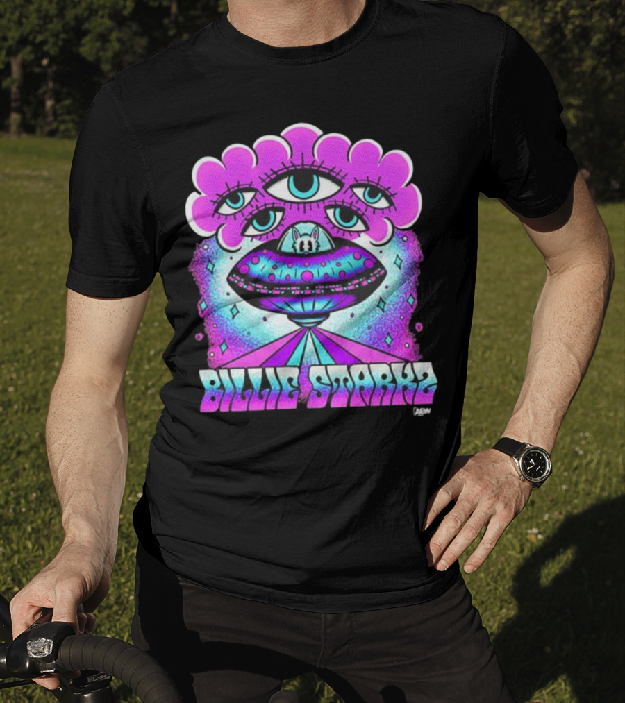 Billie Starks AEW Close Encounters UFO Alien Eyes T-Shirt