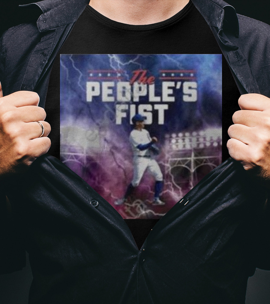 Chicago Cubs The People’s Fist Player Lightning Field T-Shirt