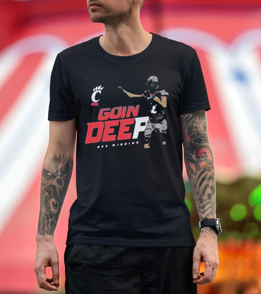 Cincinnati Bearcats Dee Wiggins Goin’ Deep T-Shirt