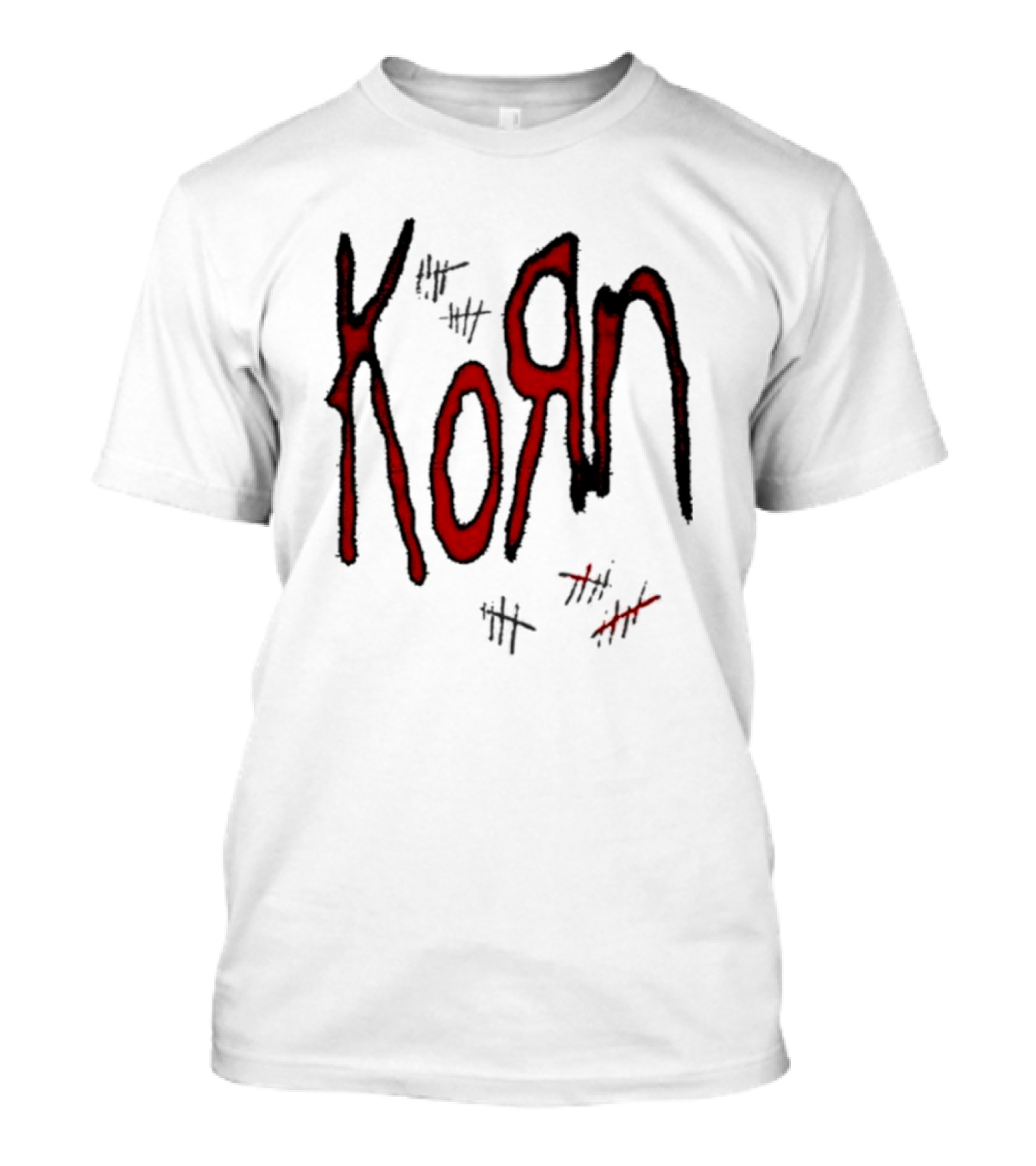 KoЯn Red Logo With Tally Marks T-Shirt
