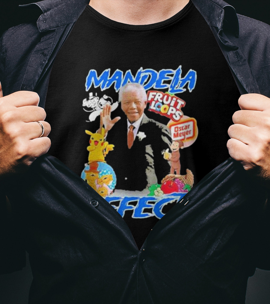 Mandela Effect Fruit Loops Pikachu Curious George Oscar Meyer C-3PO Bernstein Bears Berenstain T-Shirt