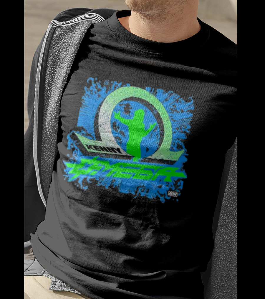 Kenny Omega AEW Omega Logo Silhouette Explosion T-Shirt