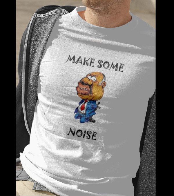 Gabriel Oguda Make Some Noise Bold Caricature In Blue Suit And Red Tie T-Shirt
