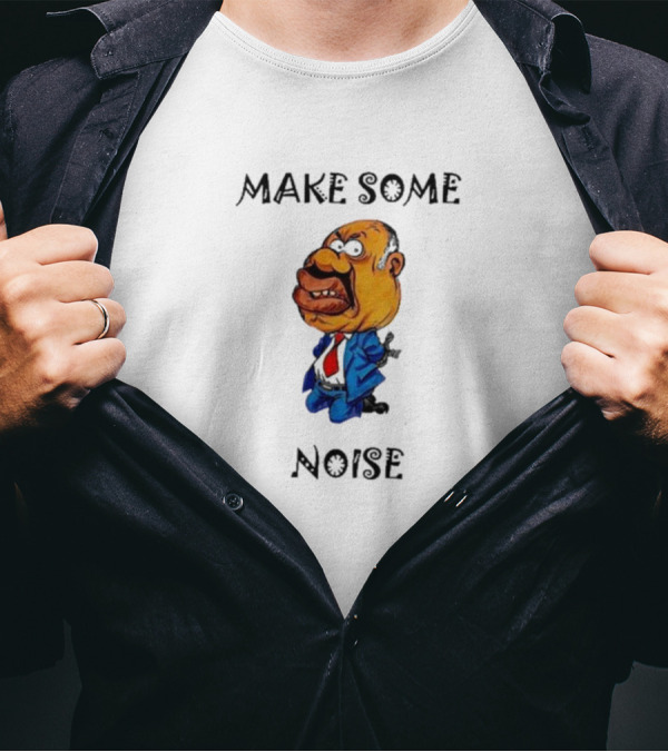 Gabriel Oguda Make Some Noise Bold Caricature In Blue Suit And Red Tie T-Shirt