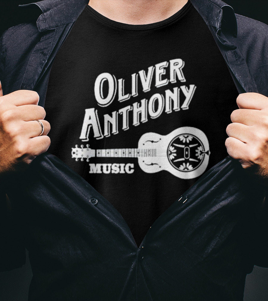Oliver Anthony Music Logo With Guitar And Artistic Elements T-Shirt