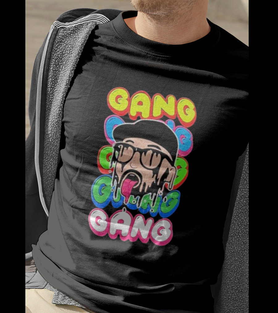 Gang Colorful Dripping Face T-Shirt