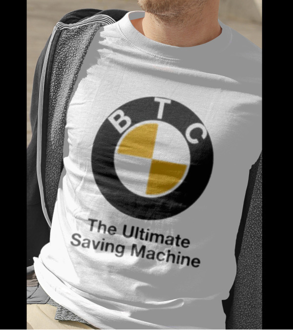 BTC The Ultimate Saving Machine Bitcoin Crash Test Dummy T-Shirt