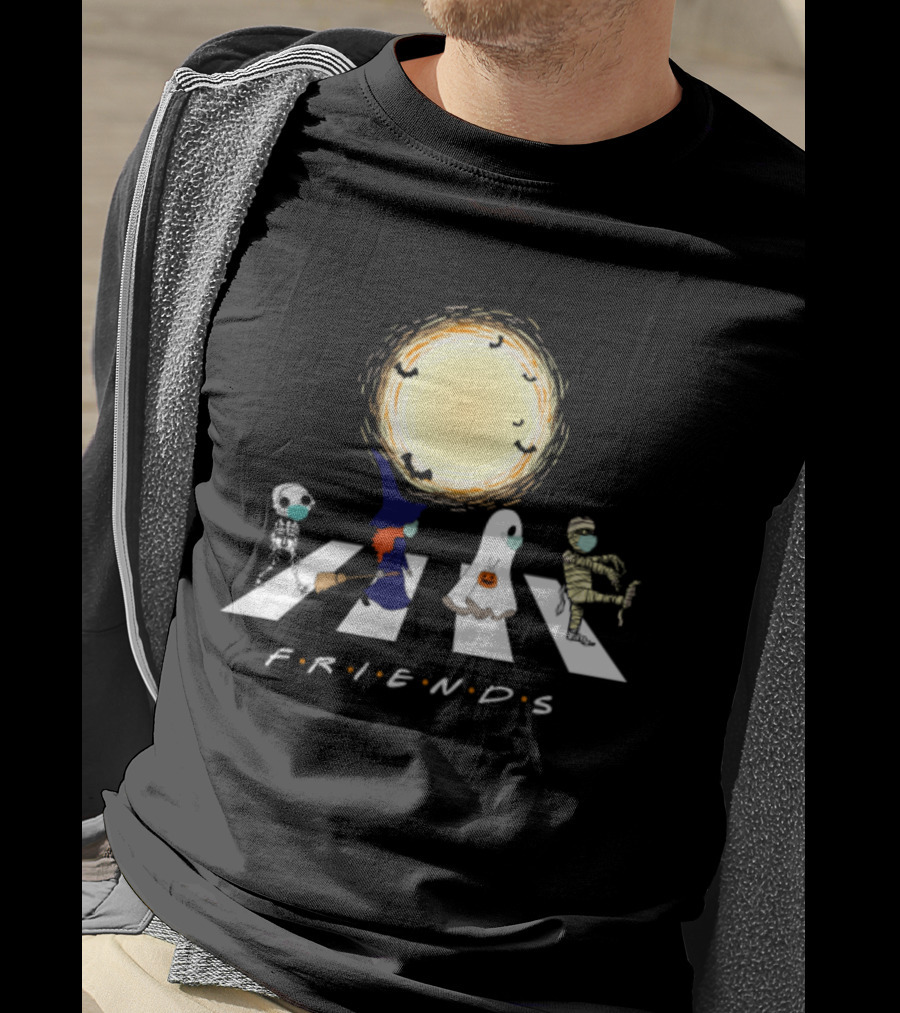 Friends Halloween Abbey Road Costume Parade T-Shirt