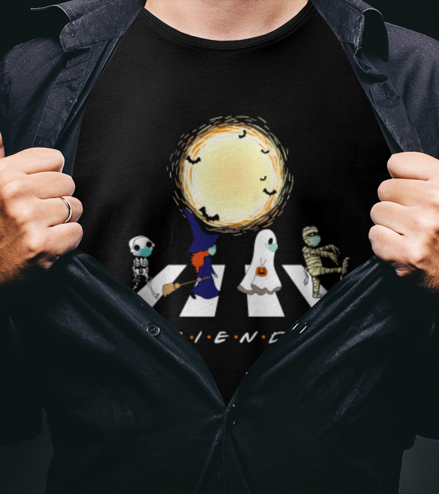 Friends Halloween Abbey Road Costume Parade T-Shirt