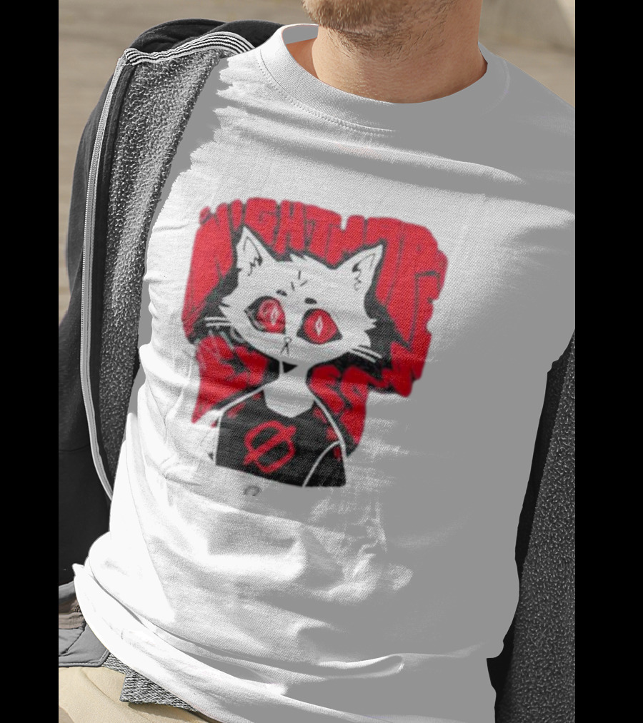 Nightmare Eyes Cat With Red Eyes And Zero T-Shirt