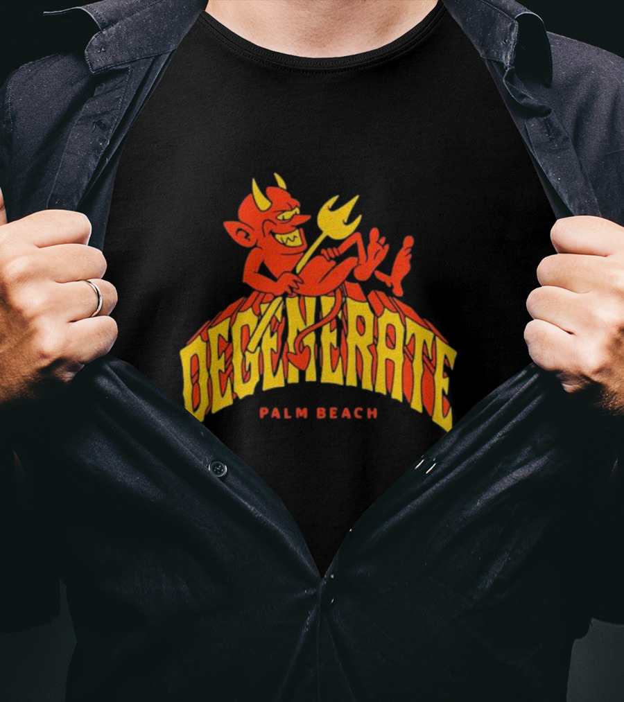 Degenerate Devil Palm Beach T-Shirt