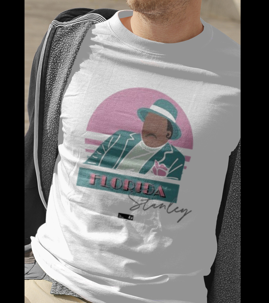 Florida Stanley Retro Vibe Pastel Suit And Hat T-Shirt