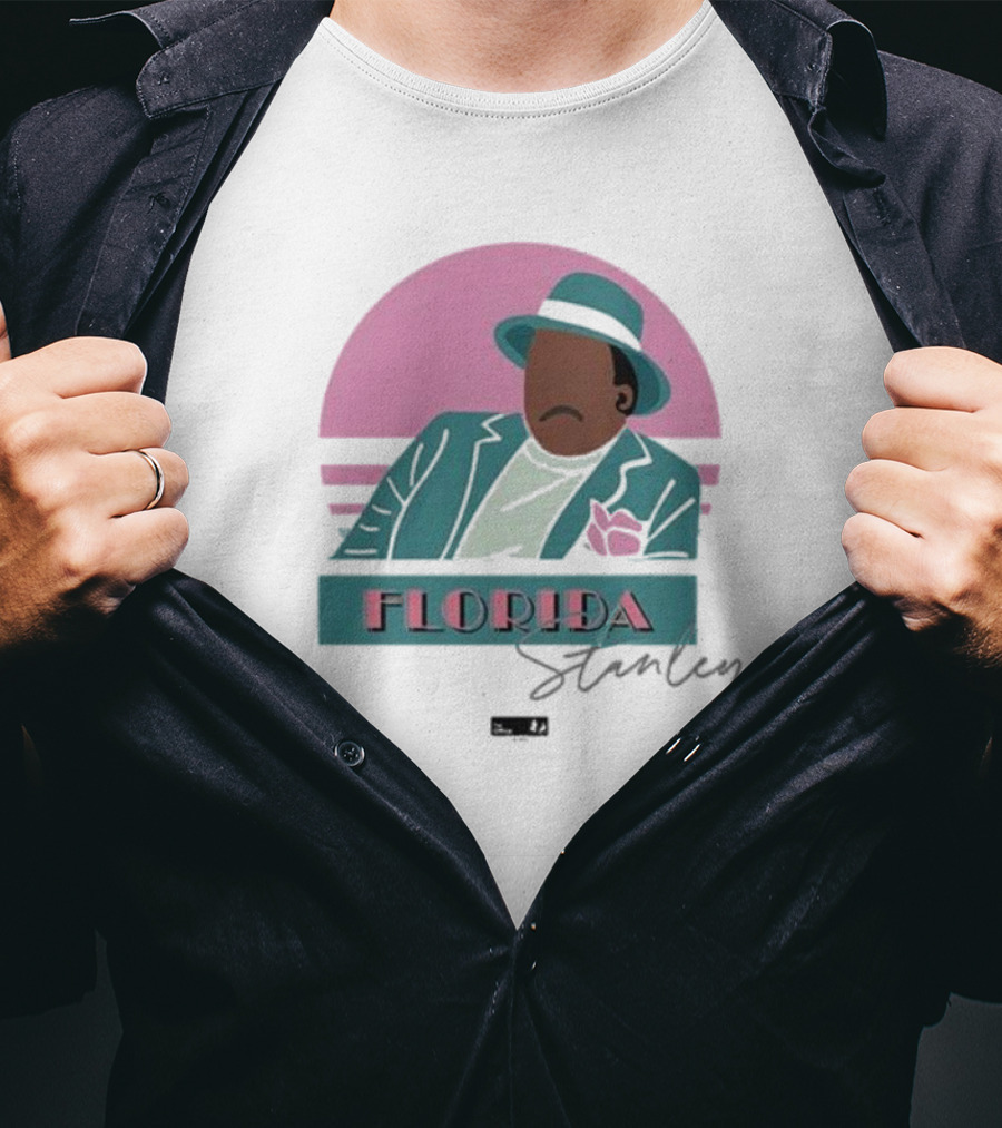 Florida Stanley Retro Vibe Pastel Suit And Hat T-Shirt
