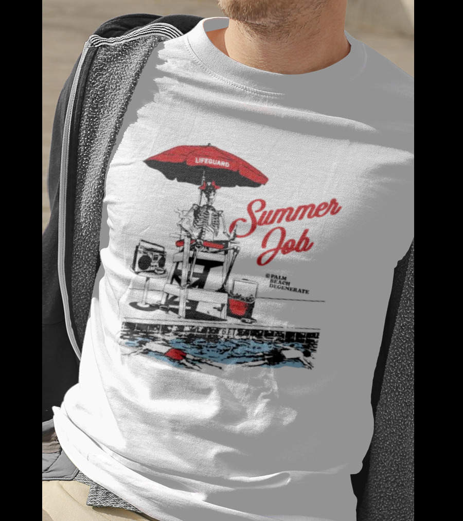 Summer Job Lifeguard Palm Beach Degenerate T-Shirt
