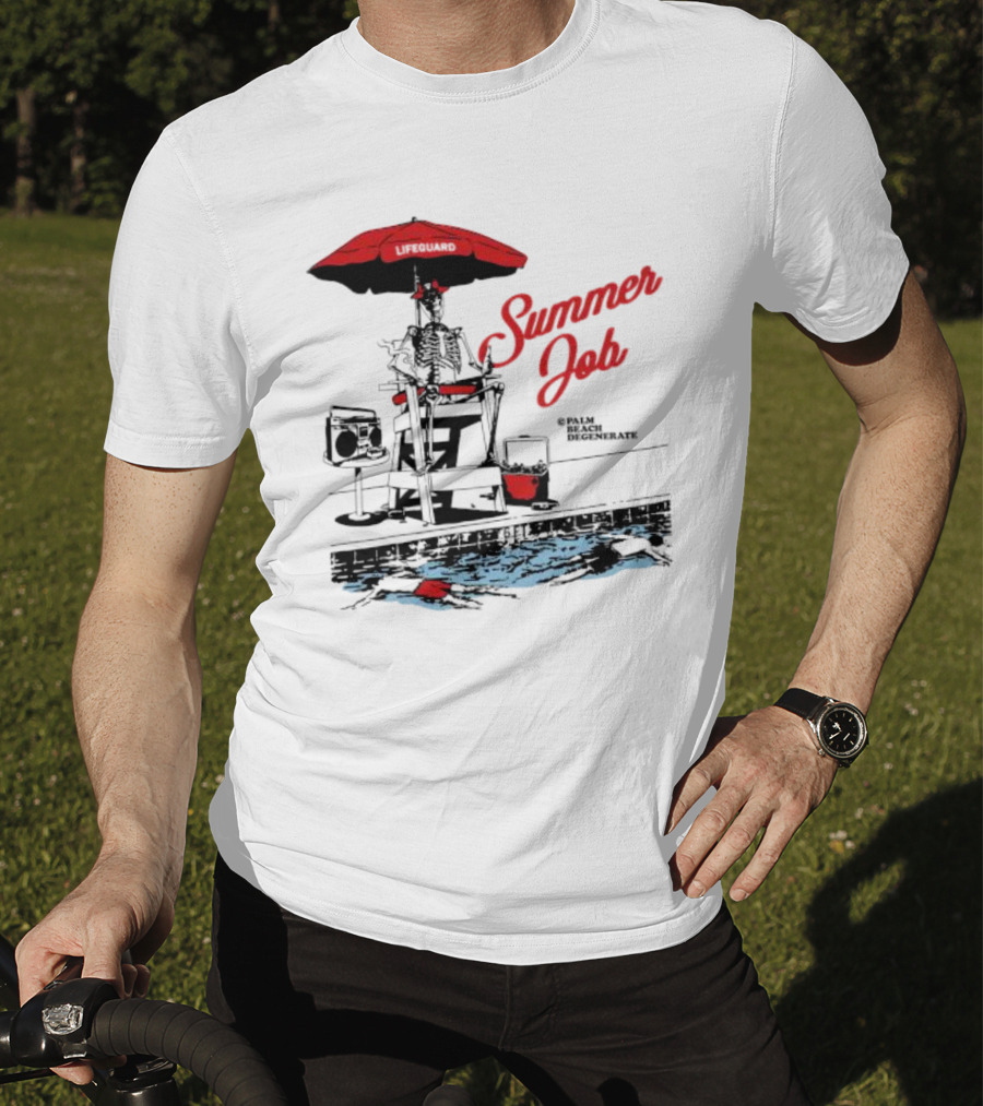 Summer Job Lifeguard Palm Beach Degenerate T-Shirt