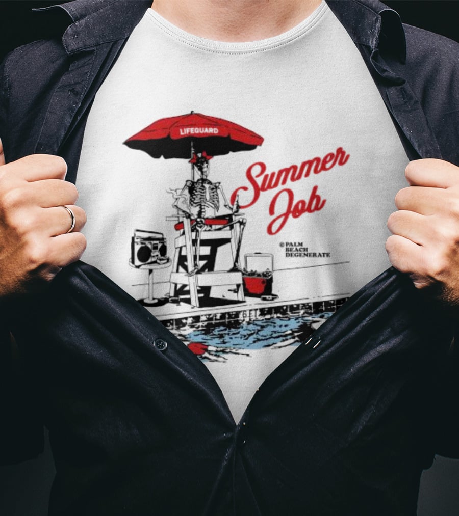 Summer Job Lifeguard Palm Beach Degenerate T-Shirt